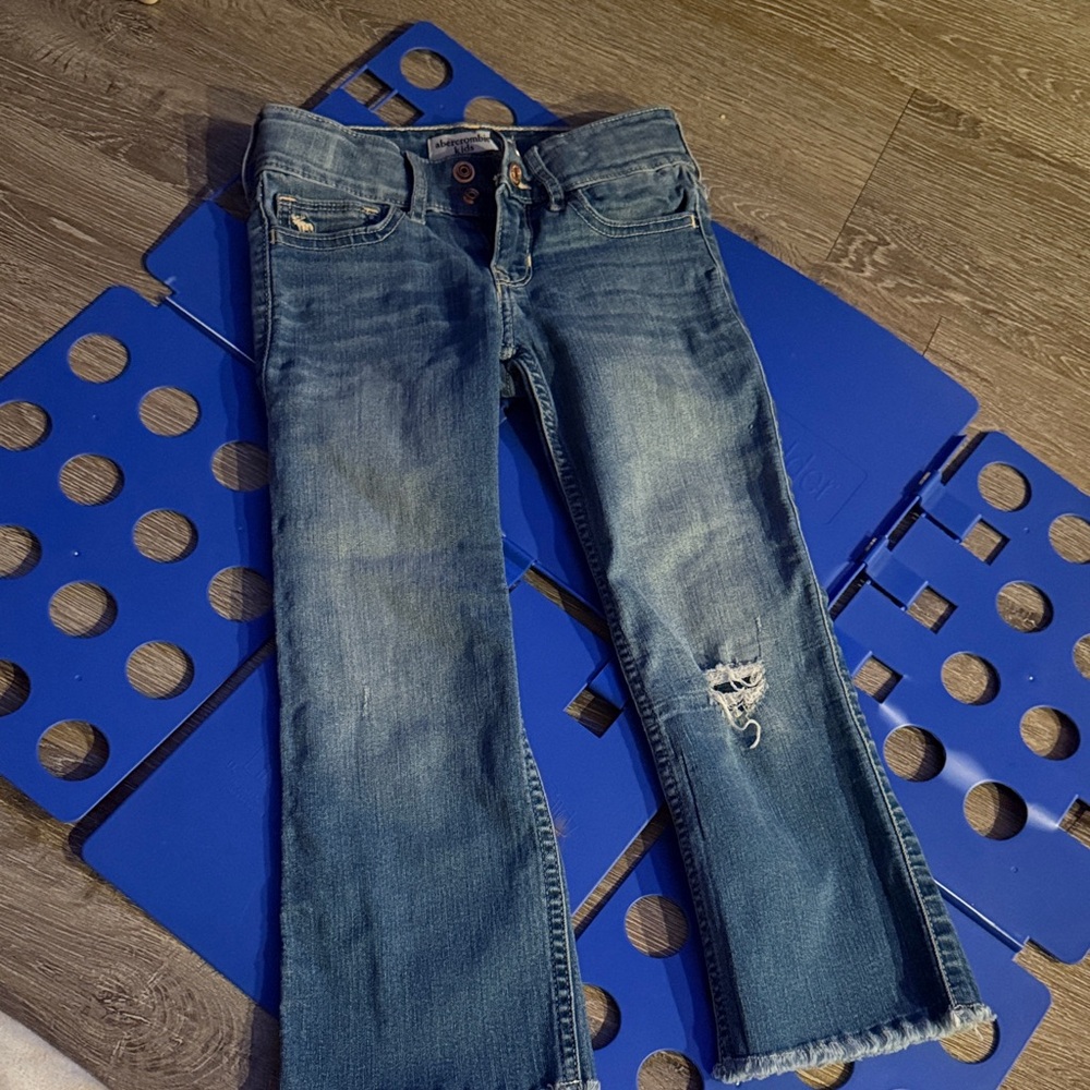 Abercrombie Kids Distressed Blue Jeans